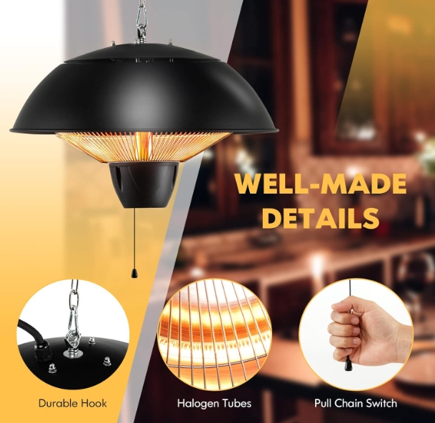 Infrared room heater
