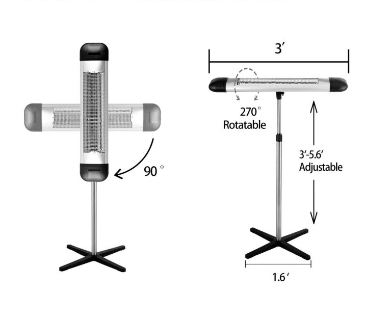 Tip over protection heater